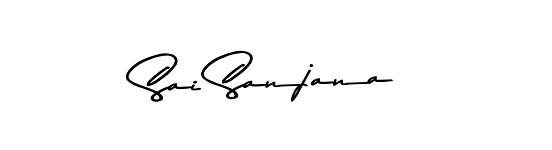 Create a beautiful signature design for name Sai Sanjana. With this signature (Asem Kandis PERSONAL USE) fonts, you can make a handwritten signature for free. Sai Sanjana signature style 9 images and pictures png
