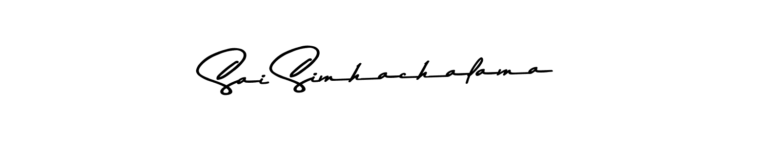 How to make Sai Simhachalama name signature. Use Asem Kandis PERSONAL USE style for creating short signs online. This is the latest handwritten sign. Sai Simhachalama signature style 9 images and pictures png