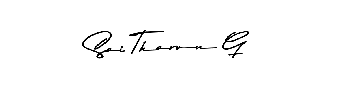 Create a beautiful signature design for name Sai Tharun G. With this signature (Asem Kandis PERSONAL USE) fonts, you can make a handwritten signature for free. Sai Tharun G signature style 9 images and pictures png