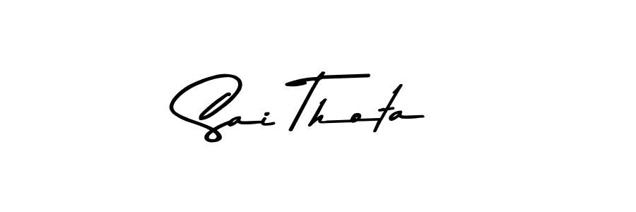 The best way (Asem Kandis PERSONAL USE) to make a short signature is to pick only two or three words in your name. The name Sai Thota include a total of six letters. For converting this name. Sai Thota signature style 9 images and pictures png