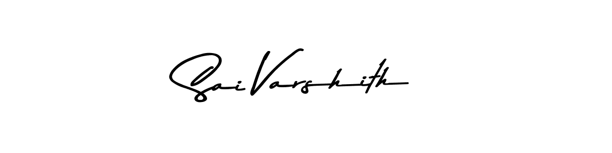 How to make Sai Varshith name signature. Use Asem Kandis PERSONAL USE style for creating short signs online. This is the latest handwritten sign. Sai Varshith signature style 9 images and pictures png