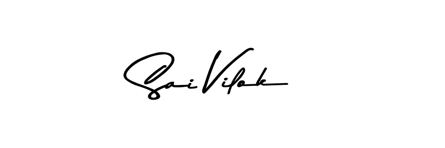 How to make Sai Vilok name signature. Use Asem Kandis PERSONAL USE style for creating short signs online. This is the latest handwritten sign. Sai Vilok signature style 9 images and pictures png