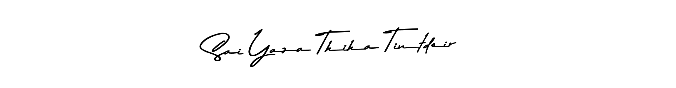 Use a signature maker to create a handwritten signature online. With this signature software, you can design (Asem Kandis PERSONAL USE) your own signature for name Sai Yaza Thiha Tintdeir. Sai Yaza Thiha Tintdeir signature style 9 images and pictures png