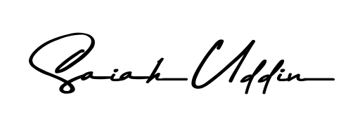 Similarly Asem Kandis PERSONAL USE is the best handwritten signature design. Signature creator online. You can use it as an online autograph creator for name Saiah Uddin. Saiah Uddin signature style 9 images and pictures png