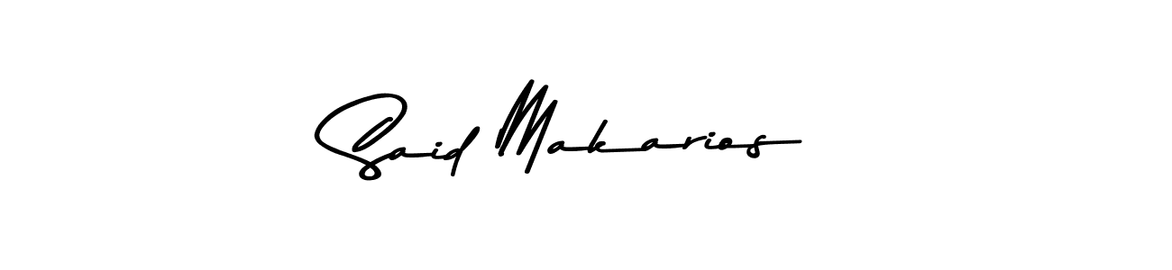 Design your own signature with our free online signature maker. With this signature software, you can create a handwritten (Asem Kandis PERSONAL USE) signature for name Said Makarios. Said Makarios signature style 9 images and pictures png