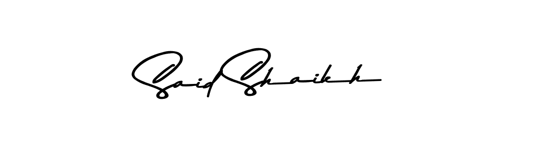 Use a signature maker to create a handwritten signature online. With this signature software, you can design (Asem Kandis PERSONAL USE) your own signature for name Said Shaikh. Said Shaikh signature style 9 images and pictures png