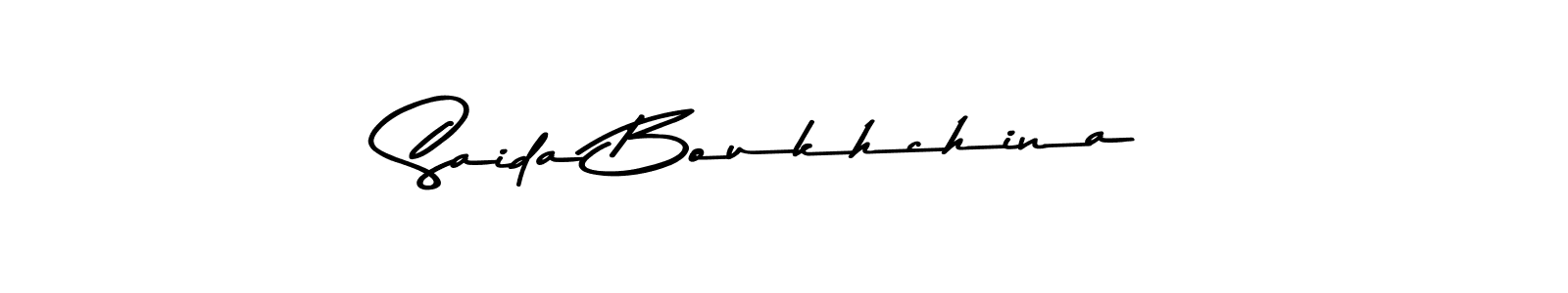 Design your own signature with our free online signature maker. With this signature software, you can create a handwritten (Asem Kandis PERSONAL USE) signature for name Saida Boukhchina. Saida Boukhchina signature style 9 images and pictures png