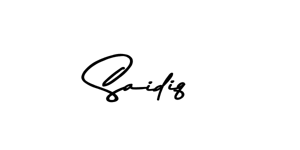 Use a signature maker to create a handwritten signature online. With this signature software, you can design (Asem Kandis PERSONAL USE) your own signature for name Saidiq. Saidiq signature style 9 images and pictures png