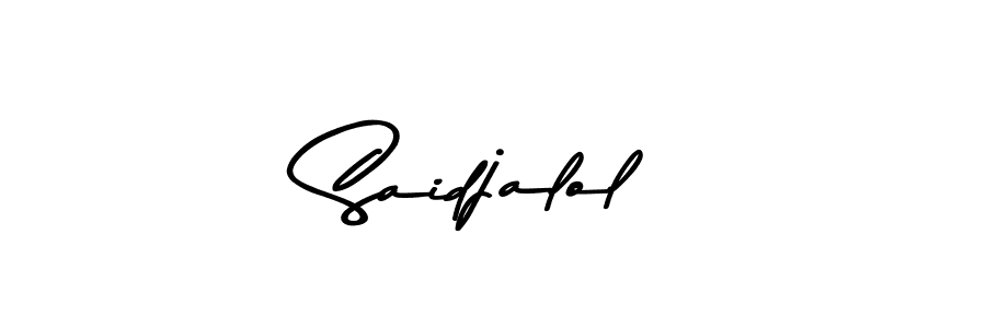 How to make Saidjalol signature? Asem Kandis PERSONAL USE is a professional autograph style. Create handwritten signature for Saidjalol name. Saidjalol signature style 9 images and pictures png