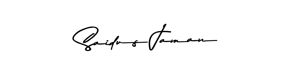 Create a beautiful signature design for name Saidus Jaman. With this signature (Asem Kandis PERSONAL USE) fonts, you can make a handwritten signature for free. Saidus Jaman signature style 9 images and pictures png