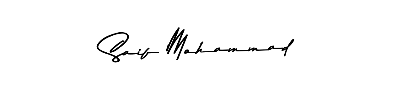 How to make Saif Mohammad name signature. Use Asem Kandis PERSONAL USE style for creating short signs online. This is the latest handwritten sign. Saif Mohammad signature style 9 images and pictures png