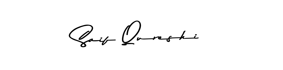 Create a beautiful signature design for name Saif Qureshi. With this signature (Asem Kandis PERSONAL USE) fonts, you can make a handwritten signature for free. Saif Qureshi signature style 9 images and pictures png