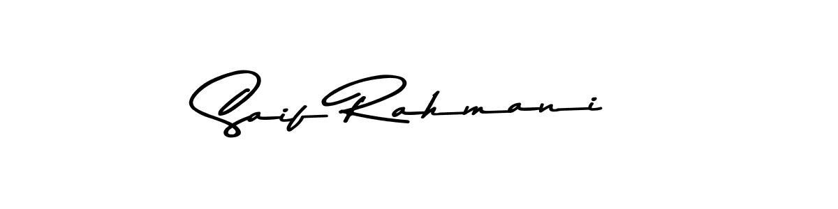 Make a beautiful signature design for name Saif Rahmani. Use this online signature maker to create a handwritten signature for free. Saif Rahmani signature style 9 images and pictures png