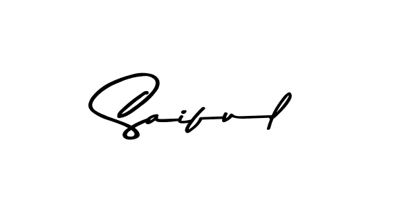 Create a beautiful signature design for name Saiful. With this signature (Asem Kandis PERSONAL USE) fonts, you can make a handwritten signature for free. Saiful signature style 9 images and pictures png