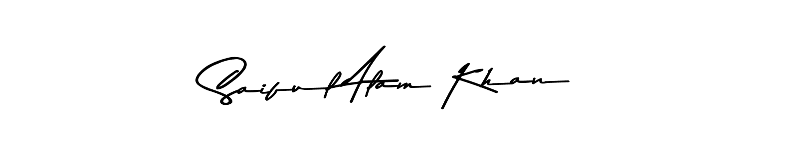 How to make Saiful Alam Khan name signature. Use Asem Kandis PERSONAL USE style for creating short signs online. This is the latest handwritten sign. Saiful Alam Khan signature style 9 images and pictures png