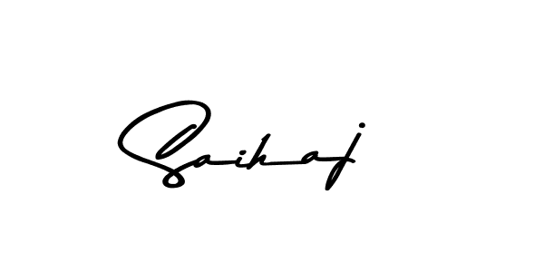 Create a beautiful signature design for name Saihaj. With this signature (Asem Kandis PERSONAL USE) fonts, you can make a handwritten signature for free. Saihaj signature style 9 images and pictures png