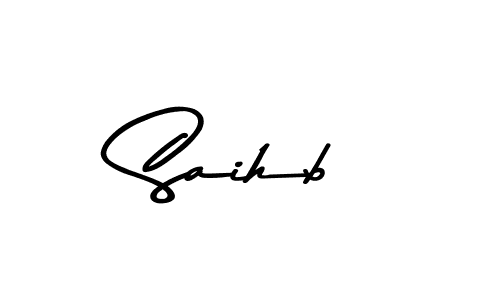 Design your own signature with our free online signature maker. With this signature software, you can create a handwritten (Asem Kandis PERSONAL USE) signature for name Saihb. Saihb signature style 9 images and pictures png