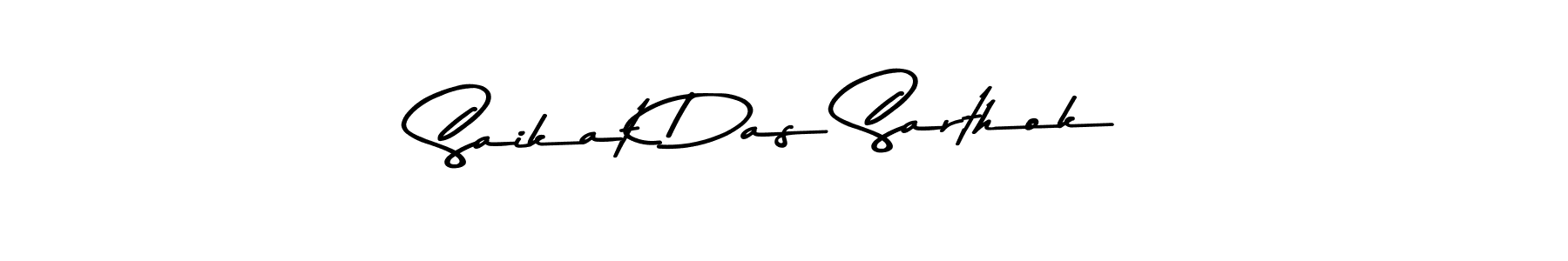 Saikat Das Sarthok stylish signature style. Best Handwritten Sign (Asem Kandis PERSONAL USE) for my name. Handwritten Signature Collection Ideas for my name Saikat Das Sarthok. Saikat Das Sarthok signature style 9 images and pictures png