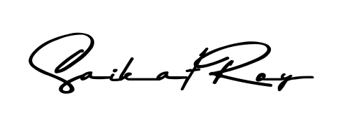 Create your official email sign-off with Saikat Roy name in Asem Kandis PERSONAL USE style. Crisp, clean, and perfectly legible across all screens. Saikat Roy signature style 9 images and pictures png