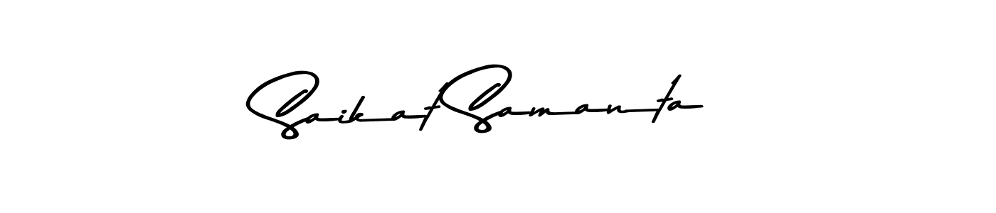 The best way (Asem Kandis PERSONAL USE) to make a short signature is to pick only two or three words in your name. The name Saikat Samanta include a total of six letters. For converting this name. Saikat Samanta signature style 9 images and pictures png