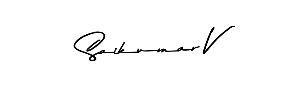 Also You can easily find your signature by using the search form. We will create Saikumar V name handwritten signature images for you free of cost using Asem Kandis PERSONAL USE sign style. Saikumar V signature style 9 images and pictures png