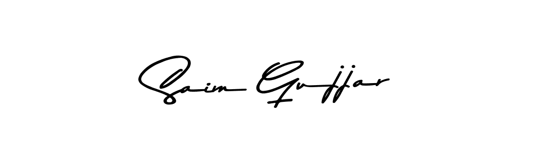 Saim Gujjar stylish signature style. Best Handwritten Sign (Asem Kandis PERSONAL USE) for my name. Handwritten Signature Collection Ideas for my name Saim Gujjar. Saim Gujjar signature style 9 images and pictures png