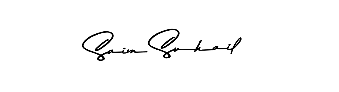 The best way (Asem Kandis PERSONAL USE) to make a short signature is to pick only two or three words in your name. The name Saim Suhail include a total of six letters. For converting this name. Saim Suhail signature style 9 images and pictures png