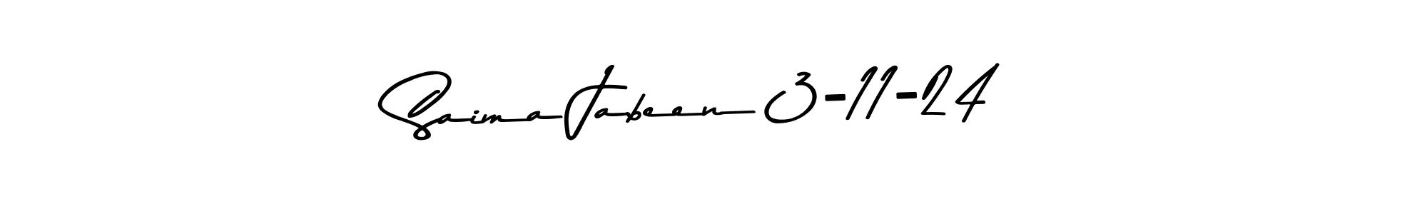 You should practise on your own different ways (Asem Kandis PERSONAL USE) to write your name (Saima Jabeen 3-11-24) in signature. don't let someone else do it for you. Saima Jabeen 3-11-24 signature style 9 images and pictures png
