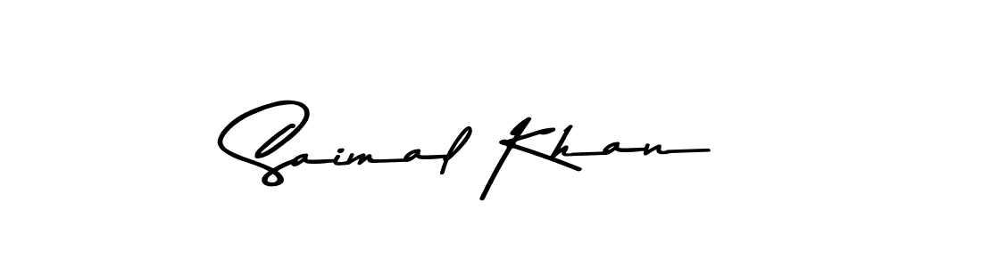 How to make Saimal Khan name signature. Use Asem Kandis PERSONAL USE style for creating short signs online. This is the latest handwritten sign. Saimal Khan signature style 9 images and pictures png