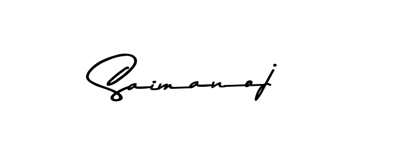 Design your own signature with our free online signature maker. With this signature software, you can create a handwritten (Asem Kandis PERSONAL USE) signature for name Saimanoj. Saimanoj signature style 9 images and pictures png