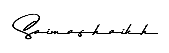A dynamic signature style for Saimashaikh using Asem Kandis PERSONAL USE script. Designed to look authentic, handwritten, and professional. Saimashaikh signature style 9 images and pictures png