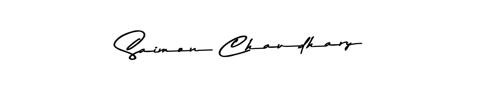 Asem Kandis PERSONAL USE is a professional signature style that is perfect for those who want to add a touch of class to their signature. It is also a great choice for those who want to make their signature more unique. Get Saimon Chaudhary name to fancy signature for free. Saimon Chaudhary signature style 9 images and pictures png