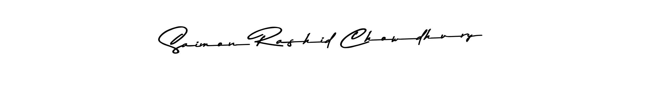 Check out images of Autograph of Saimon Rashid Chowdhury name. Actor Saimon Rashid Chowdhury Signature Style. Asem Kandis PERSONAL USE is a professional sign style online. Saimon Rashid Chowdhury signature style 9 images and pictures png