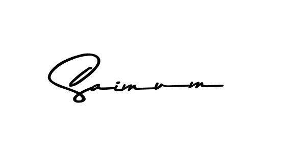 Design your own signature with our free online signature maker. With this signature software, you can create a handwritten (Asem Kandis PERSONAL USE) signature for name Saimum. Saimum signature style 9 images and pictures png