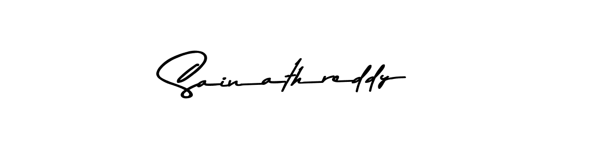 How to make Sainathreddy name signature. Use Asem Kandis PERSONAL USE style for creating short signs online. This is the latest handwritten sign. Sainathreddy signature style 9 images and pictures png