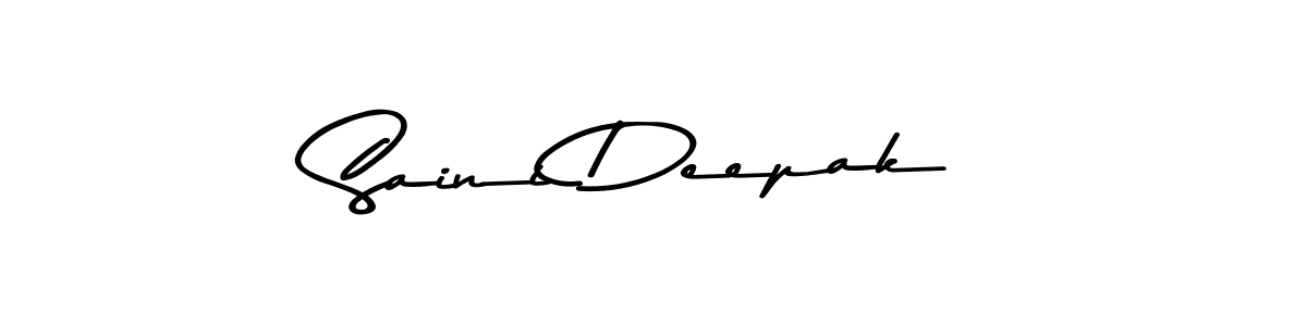 Make a beautiful signature design for name Saini Deepak. With this signature (Asem Kandis PERSONAL USE) style, you can create a handwritten signature for free. Saini Deepak signature style 9 images and pictures png