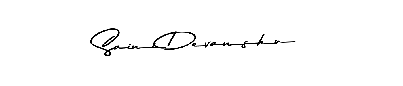 How to make Saini Devanshu name signature. Use Asem Kandis PERSONAL USE style for creating short signs online. This is the latest handwritten sign. Saini Devanshu signature style 9 images and pictures png