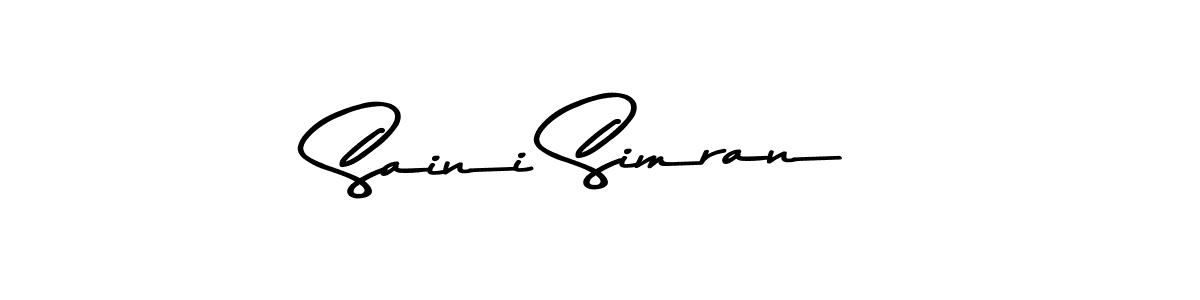 How to make Saini Simran signature? Asem Kandis PERSONAL USE is a professional autograph style. Create handwritten signature for Saini Simran name. Saini Simran signature style 9 images and pictures png