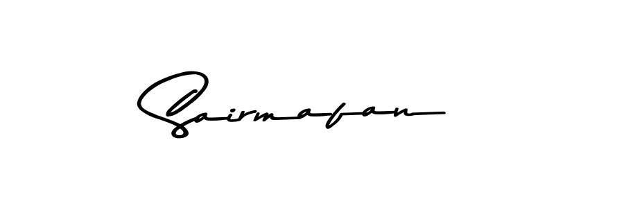 How to make Sairmafan name signature. Use Asem Kandis PERSONAL USE style for creating short signs online. This is the latest handwritten sign. Sairmafan signature style 9 images and pictures png