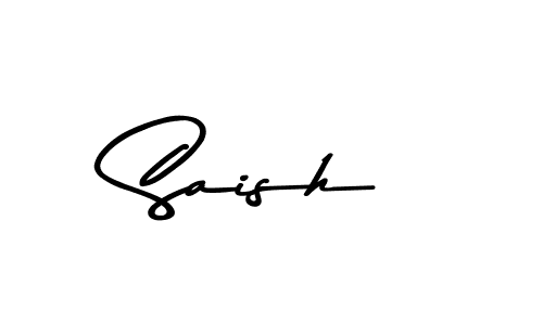 How to make Saish name signature. Use Asem Kandis PERSONAL USE style for creating short signs online. This is the latest handwritten sign. Saish signature style 9 images and pictures png