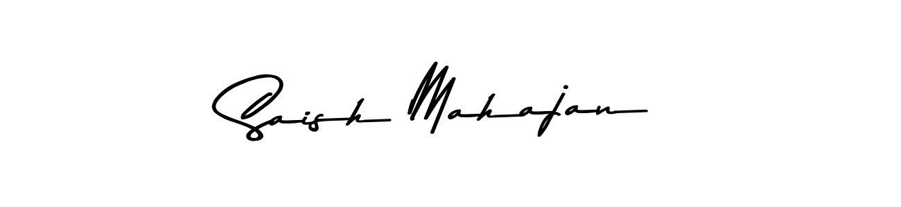 Saish Mahajan stylish signature style. Best Handwritten Sign (Asem Kandis PERSONAL USE) for my name. Handwritten Signature Collection Ideas for my name Saish Mahajan. Saish Mahajan signature style 9 images and pictures png