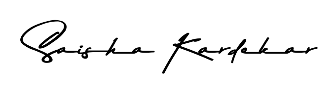 Enhance your business communications with Saisha Kardekar signature in Asem Kandis PERSONAL USE lettering. Clean, modern, and universally compatible. Saisha Kardekar signature style 9 images and pictures png
