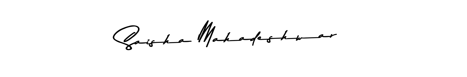 How to make Saisha Mahadeshwar name signature. Use Asem Kandis PERSONAL USE style for creating short signs online. This is the latest handwritten sign. Saisha Mahadeshwar signature style 9 images and pictures png