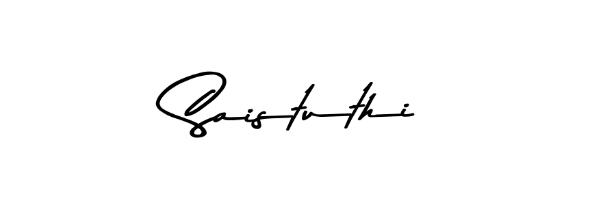 Use a signature maker to create a handwritten signature online. With this signature software, you can design (Asem Kandis PERSONAL USE) your own signature for name Saistuthi. Saistuthi signature style 9 images and pictures png