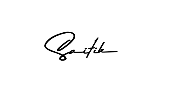 Design your own signature with our free online signature maker. With this signature software, you can create a handwritten (Asem Kandis PERSONAL USE) signature for name Saitik. Saitik signature style 9 images and pictures png