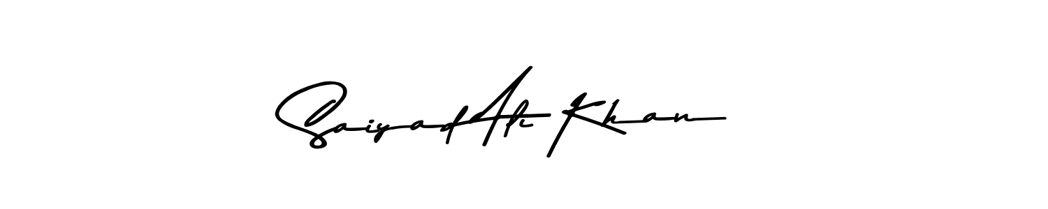Design your own signature with our free online signature maker. With this signature software, you can create a handwritten (Asem Kandis PERSONAL USE) signature for name Saiyad Ali Khan. Saiyad Ali Khan signature style 9 images and pictures png