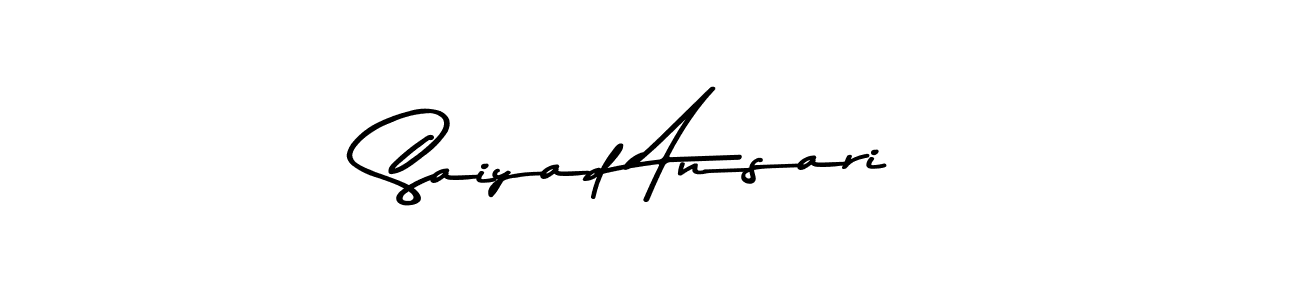 Create a beautiful signature design for name Saiyad Ansari. With this signature (Asem Kandis PERSONAL USE) fonts, you can make a handwritten signature for free. Saiyad Ansari signature style 9 images and pictures png