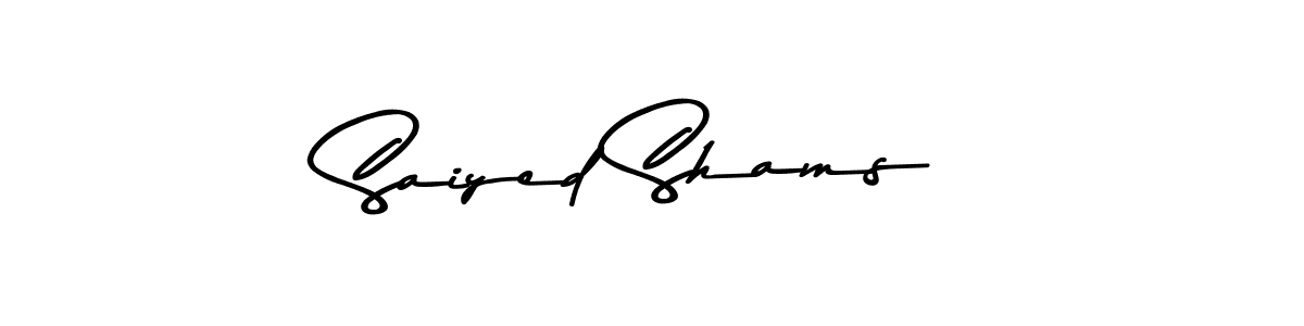 You should practise on your own different ways (Asem Kandis PERSONAL USE) to write your name (Saiyed Shams) in signature. don't let someone else do it for you. Saiyed Shams signature style 9 images and pictures png