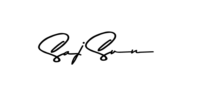 Make a beautiful signature design for name Saj Sun. With this signature (Asem Kandis PERSONAL USE) style, you can create a handwritten signature for free. Saj Sun signature style 9 images and pictures png