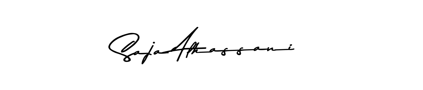 The best way (Asem Kandis PERSONAL USE) to make a short signature is to pick only two or three words in your name. The name Saja Alhassani include a total of six letters. For converting this name. Saja Alhassani signature style 9 images and pictures png